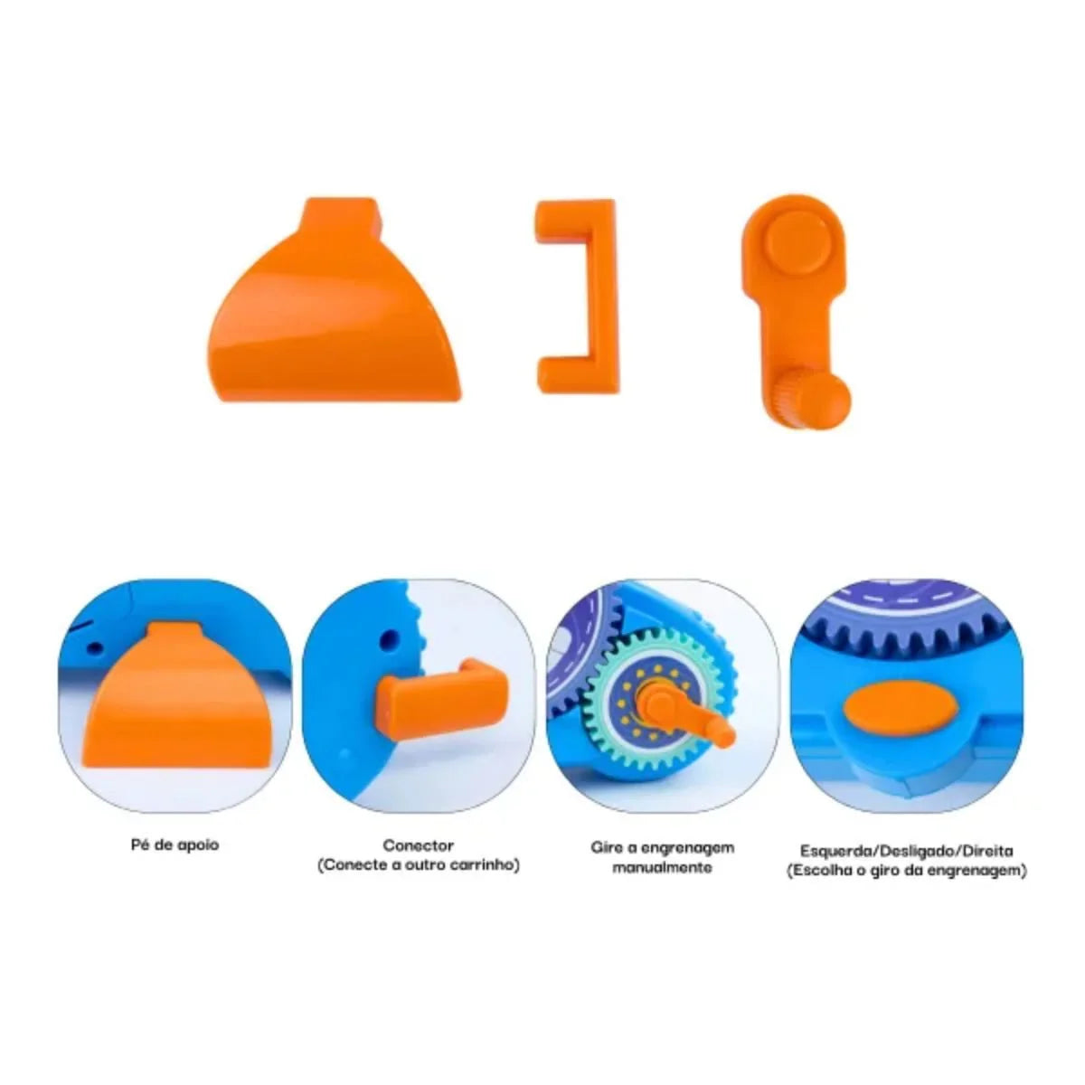 Carrinho de Engrenagens 18 em 1 para Montar