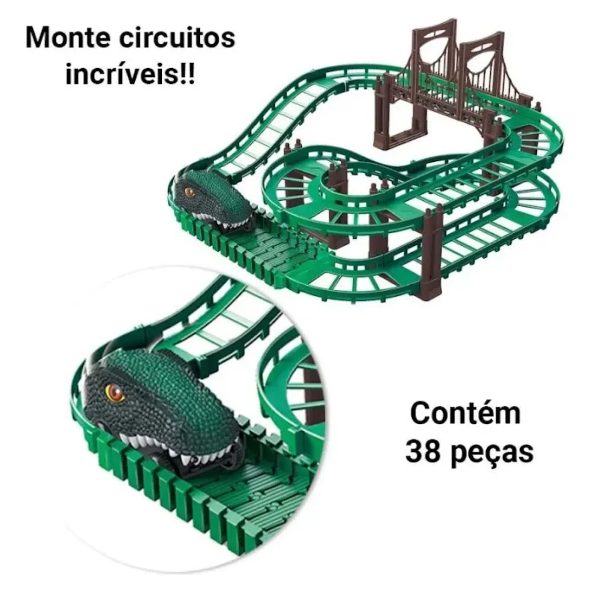 Pista Dinossauro Flexivel com Carrinho
