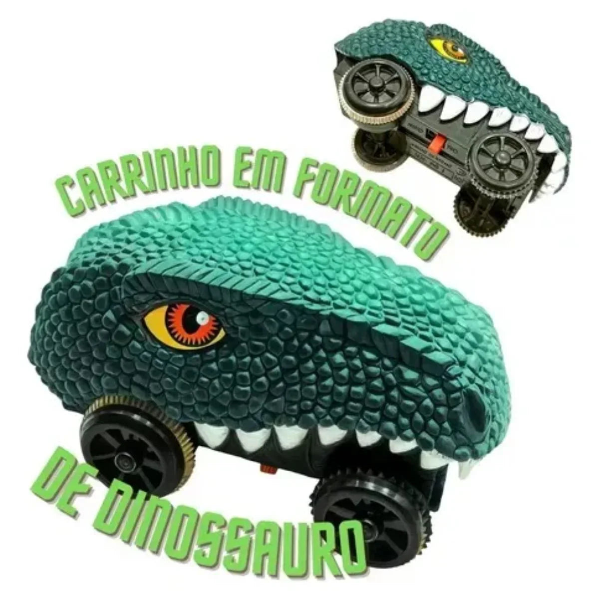 Pista Dinossauro Flexivel com Carrinho