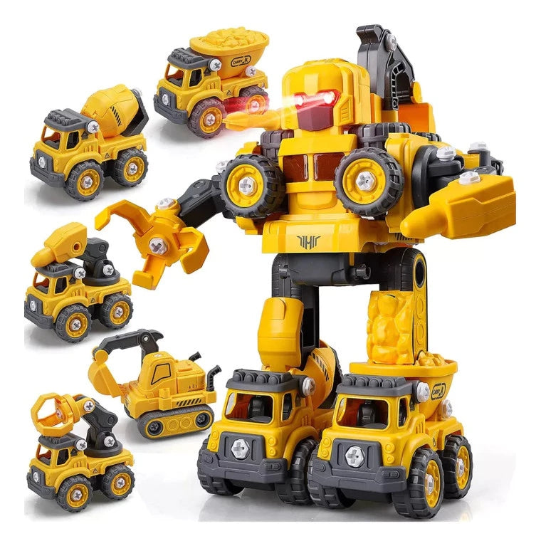 Robo Carrinho 5 em 1 para Montar com Luzes e Sons