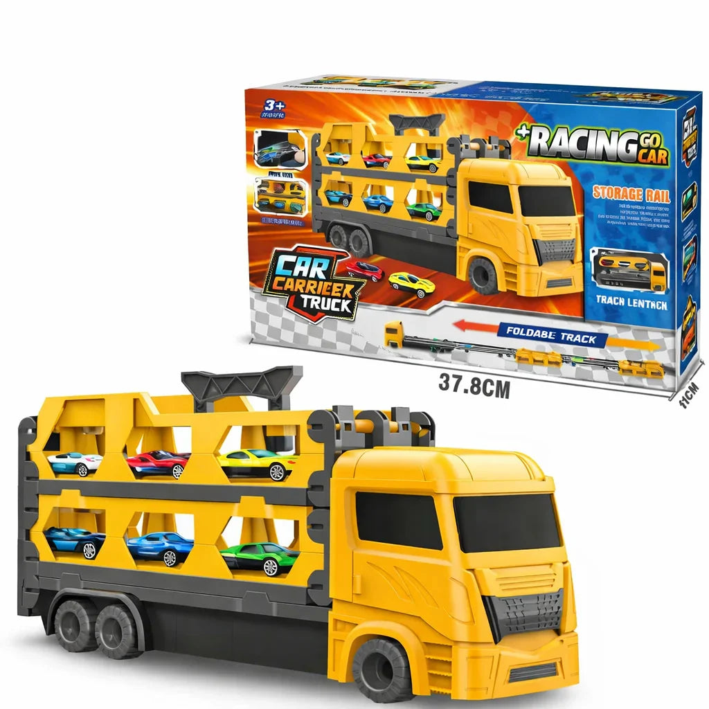 Caminhao Cegonha com Pista Dobravel e Carrinhos