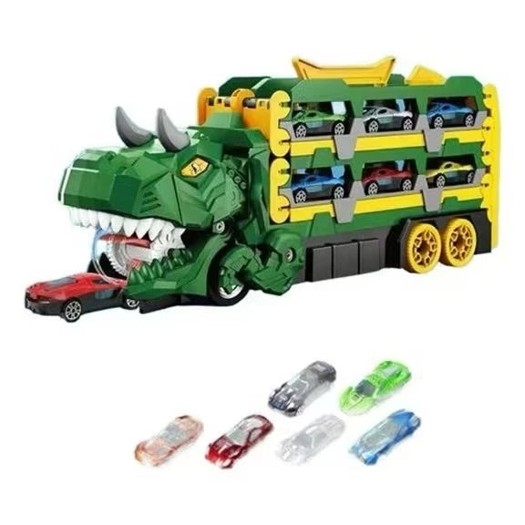Caminhao Engole Dinossauro com 6 Carrinhos