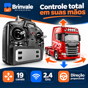 Caminhão Titan 770 de Controle Remoto com Luzes e Sons — Escala 1:18