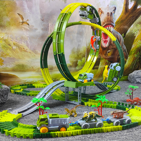 Pista Eletrica Dinossauro 140 Pecas para Montar