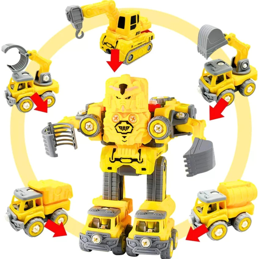 Robo Carrinho 5 em 1 para Montar com Luzes e Sons