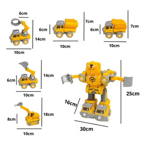 Robo Carrinho 5 em 1 para Montar com Luzes e Sons