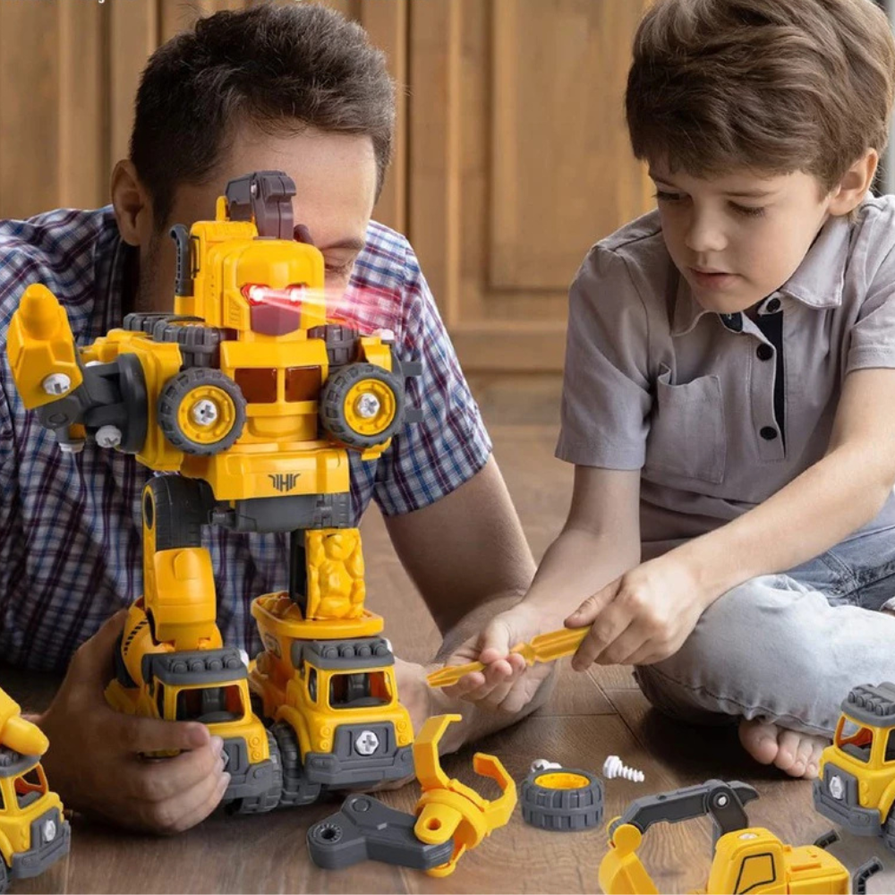 Robo Carrinho 5 em 1 para Montar com Luzes e Sons