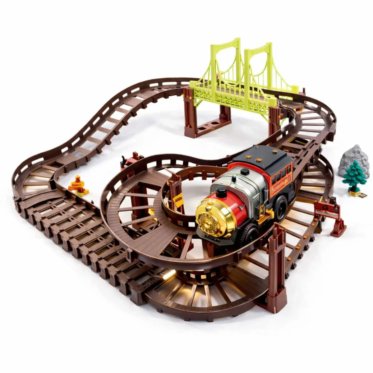 Trenzinho Eletrico com Pista e Ponte 38 Pecas