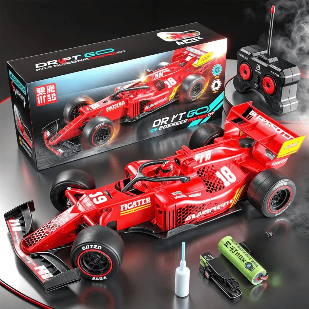 Carrinho Formula 1 Recarregavel com LED e Fumaca