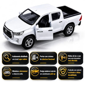Miniatura Caminhonete em Metal com Luzes e Sons
